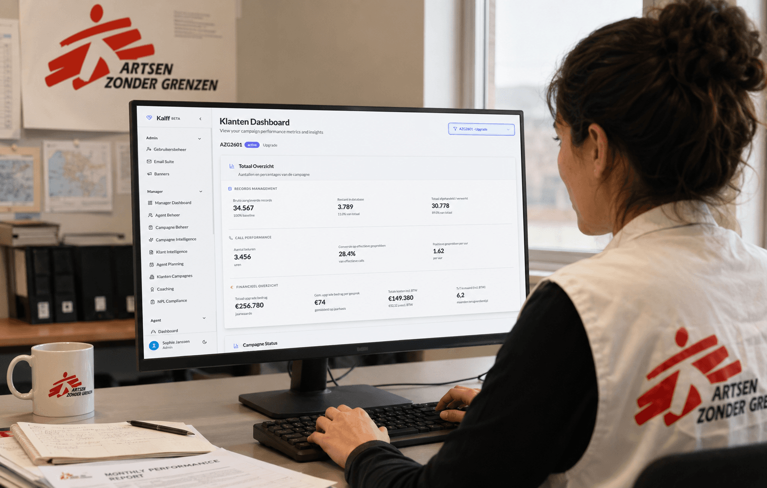 Klantendashboard van Kalff.ai